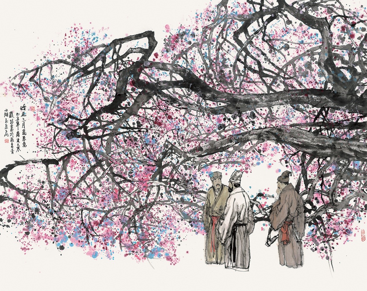 <h2>烟花三月觅春意</h2><p>作者：蔡超</p><p>创作年代：2009年</p><p>规格：146cm×180cm</p><p>品类：国画</p>